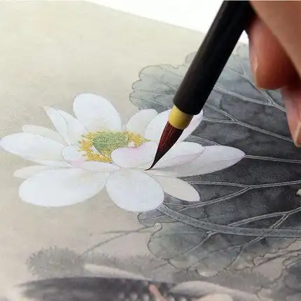 兼毫毛笔初学书画勾线国画毛笔獾毛狼毫勾线长峰毛笔_不打折现价12元