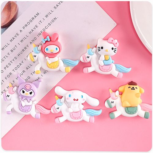 奶油胶饰品动物diy手工材料包大卡通可爱旋转木马装饰摆件材料包