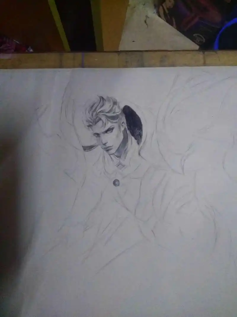 画个凯(附步骤) 大学时期画的四开大小素描 用时大概一天多一点没想到