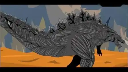 真哥斯拉对战老虚,原子吐息对喷场面爆炸 动漫特效