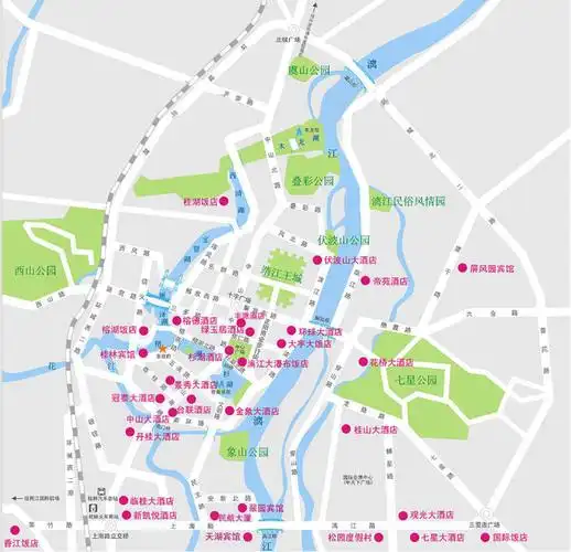 (2)阳朔城区地图