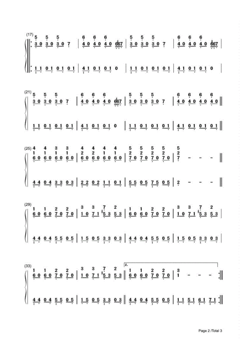 imagine钢琴谱johnlennon约翰.列侬双手简谱.pdf 3页