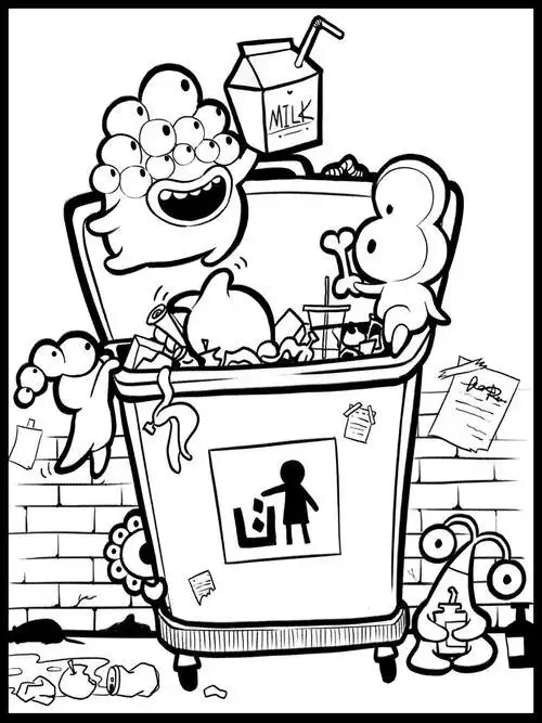 垃圾简笔画垃圾简笔画彩色