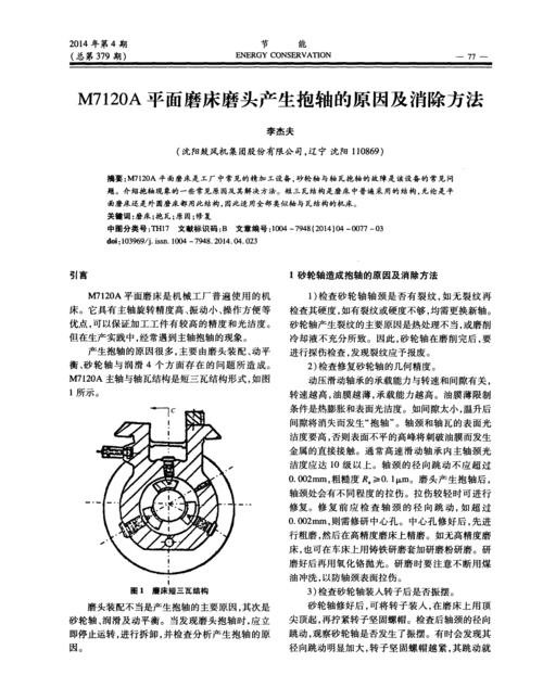m7120a平面磨床磨头产生抱轴的原因及消除方法
