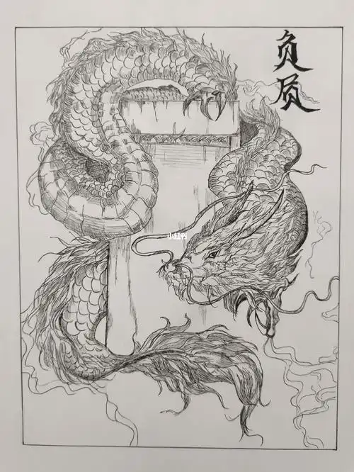 八子负屃(fùxì),身似龙,雅好斯文,盘绕在石碑头顶@赵赵不吃糖90