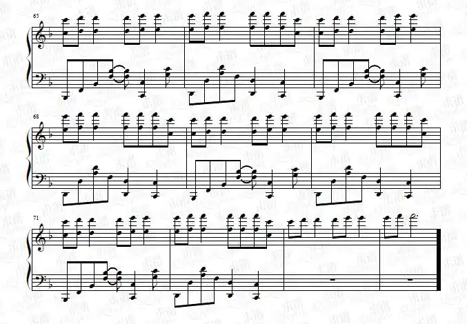 pdd洪荒之力_hoaprox_钢琴谱_求谱网