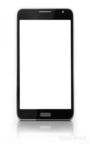 孤立的白色背景上的智能手机空白触摸屏