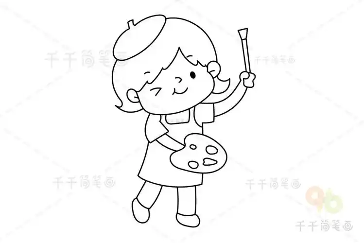 女孩简笔画 我是小画家_公主人物视频简笔画