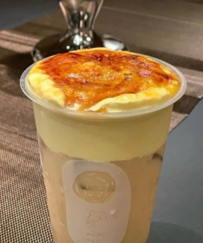 black milk tea with crème brlée烤布蕾红茶欧蕾