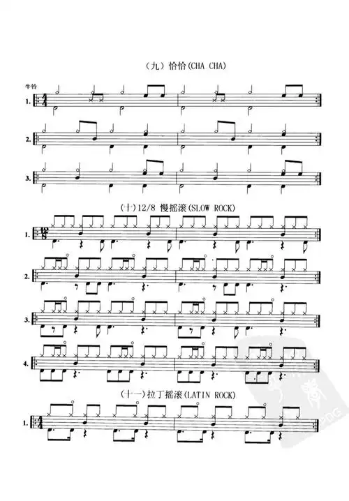 架子鼓各种风格节奏型练习