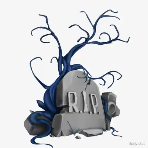 万圣节墓碑png素材透明免抠图片-节日元素