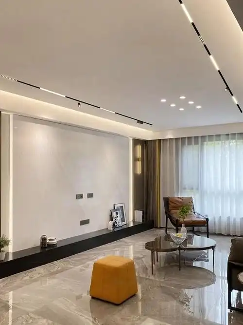 磁吸轨道灯嵌入式无主灯客厅照明设计明暗装线条射灯全屋灯具套餐