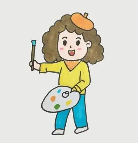 画家简笔画人物怎么画 艺术家简笔画图片大全