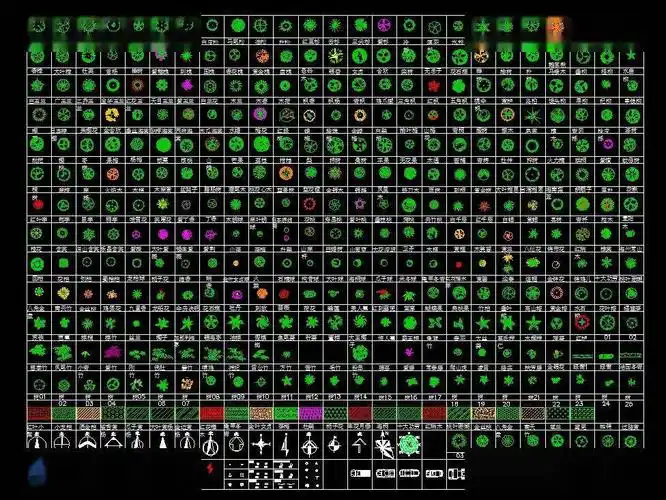 你离植物配置达人的距离就只差这套cad苗木表了!_树木