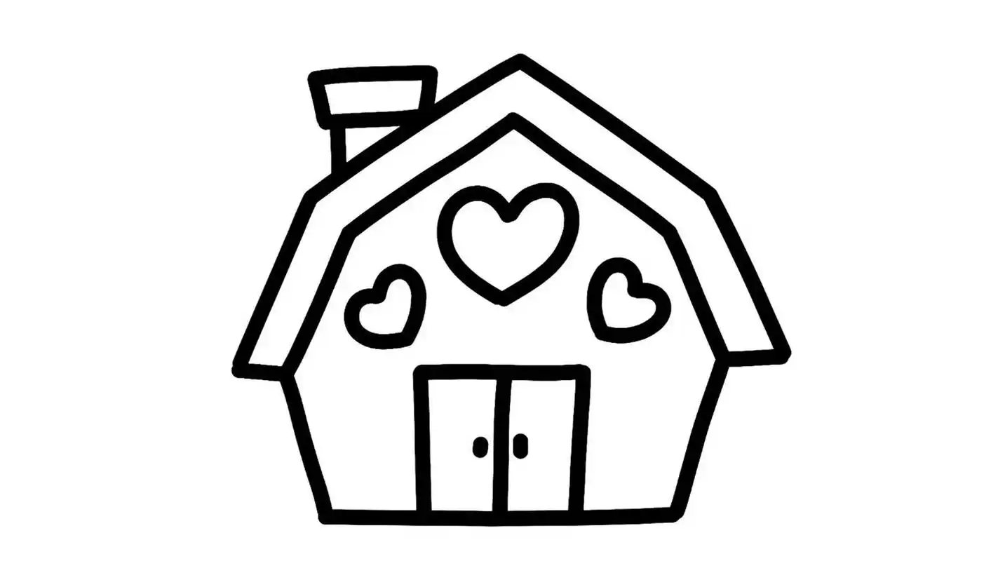 【简笔画线稿素材分享7】6个卡通小房子 分享6个卡通小房子高清线稿