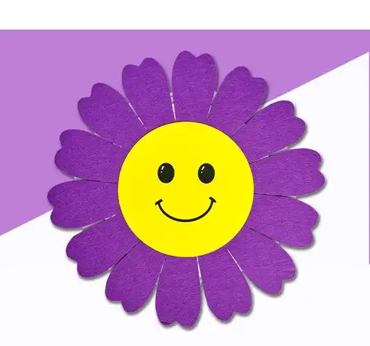 向日葵手拿花 七彩笑脸太阳花幼儿园舞蹈道具运动会开幕入场式手持