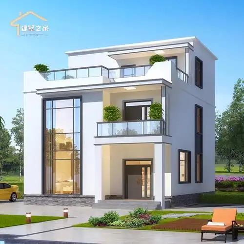 别墅设计图纸新农村自建房三层现代风格乡村房屋网红盖房施工效果