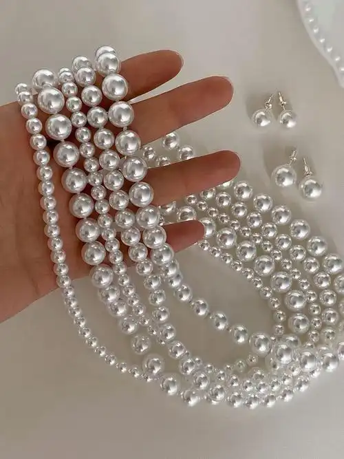 海水无核强光珍珠项链淡水小米珠baby珠颈链女轻奢小众送女友礼物