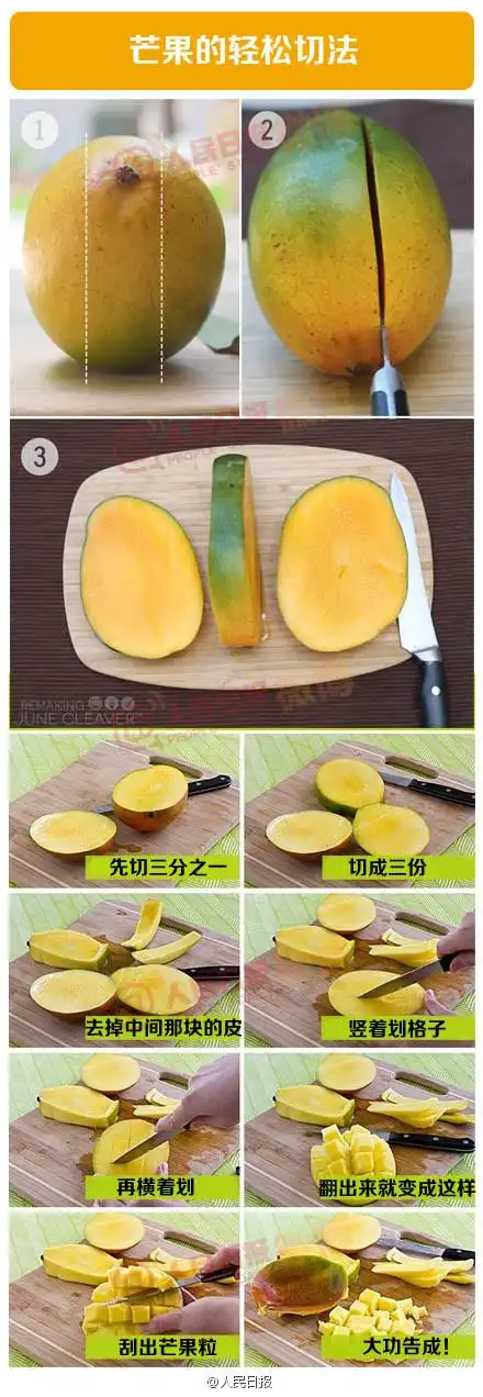 芒果的轻松切法