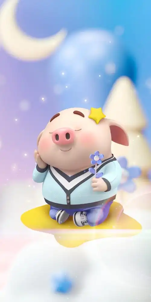 情侣壁纸##猪小屁四周年##治愈系