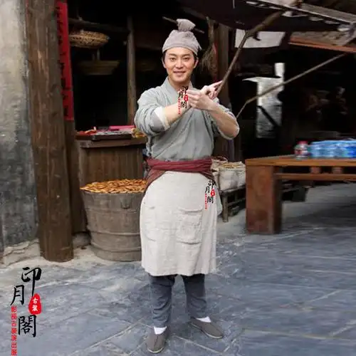 古装影视古代棉麻店小二服装杂役仆人随从放牛娃民族服装