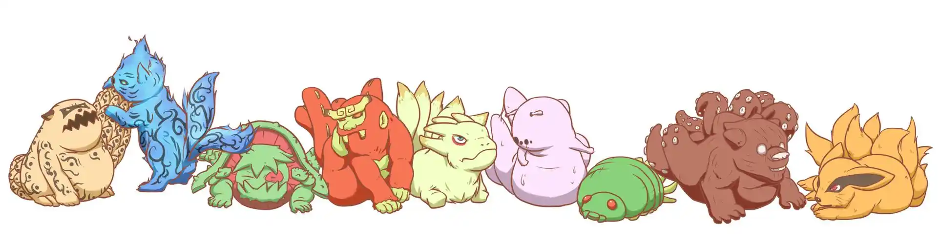 「尾獣」/「茶菓」のイラスト [pixivid=4867694]【火影忍者/尾兽】