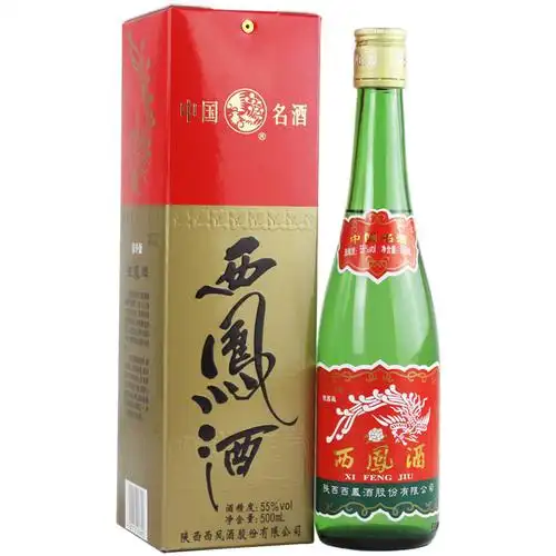 陕西西凤酒 55度经典绿瓶 凤香型白酒 500mlx6瓶盒装整箱装