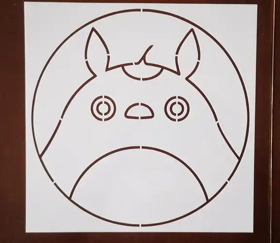 销亚马逊 儿童绘画模环保pet 激光镂空卡通小熊动物手抄报模版