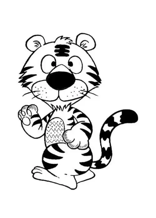 今天给考二级三级的孩子们出了个考题:把这只老虎画上去,然后自行想象