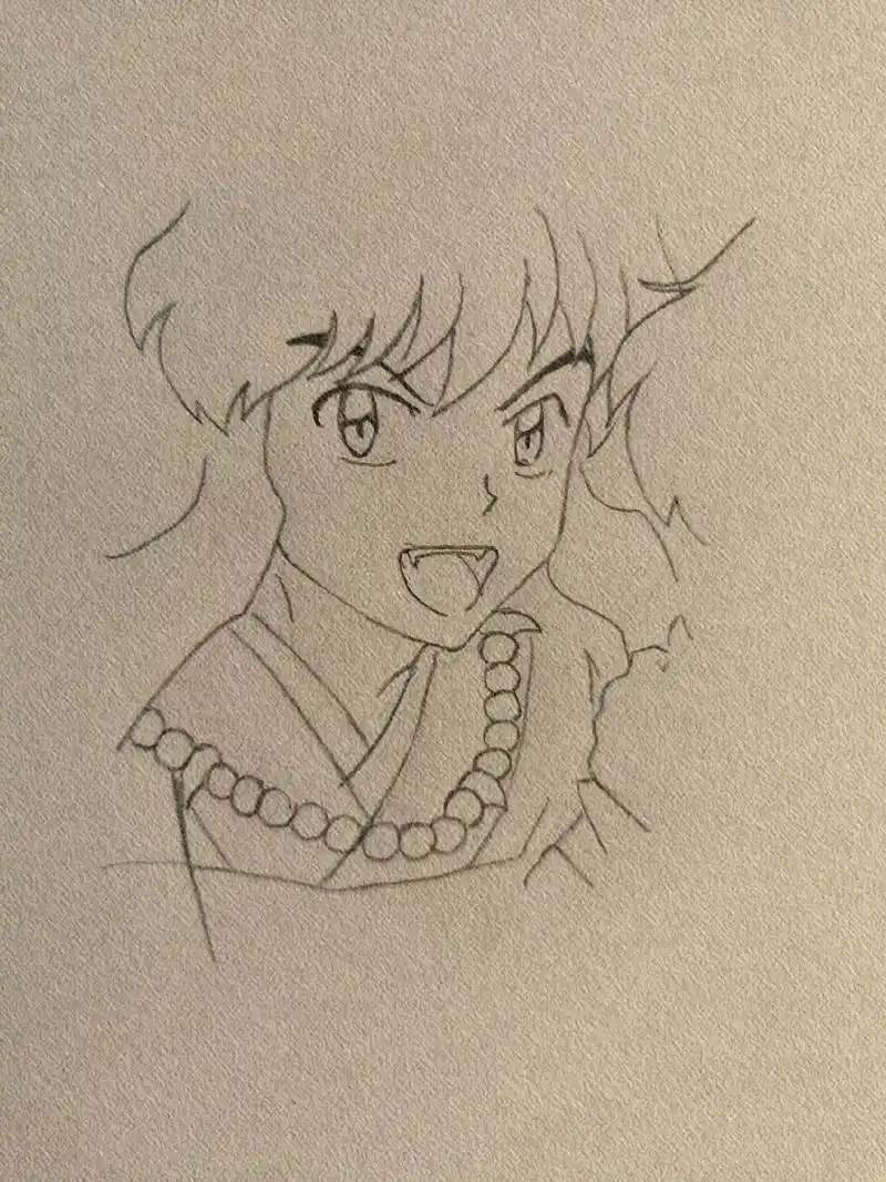 手绘犬夜叉.#手绘 #犬夜叉#动漫.这是谁童年回忆的动漫 ( - 抖音