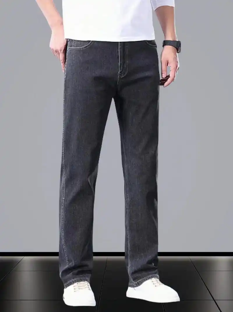 真维斯牛仔裤男士宽松直筒2024年夏季薄款休闲长裤子男,【轻薄透气