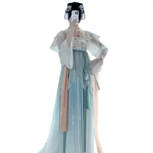 锦轩阁芙蓉原创汉服女中国风唐制齐胸襦裙刺绣花日常汉元素夏