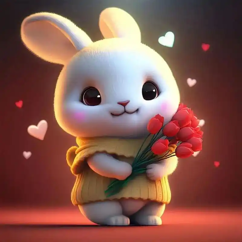 害羞兔兔🐇躲避困难(^-^*)/#头像 - 抖音