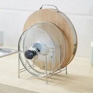 锅盖托架厨房用品厨具坐式家用不锈钢多用功能支架子放的台式小型