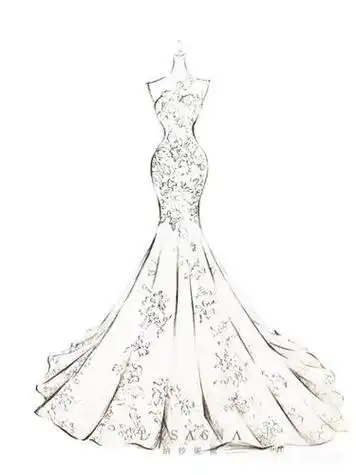 简笔画女士礼服公主裙简笔画晚礼服公主裙礼服的简笔画教程童话里公主