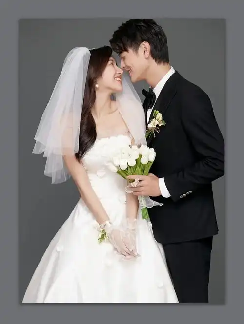 室内白纱78简约韩式婚纱照满满幸福感