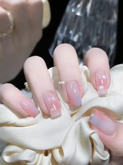 气质显白鸳鸯色撞色手绘美甲78网红爆款