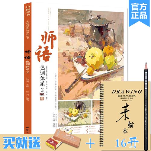 主题教学张灵色彩静物基础黑白稿单体组合色调色稿步骤对照临摹写生