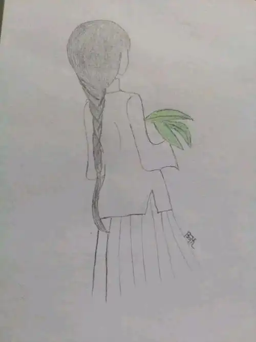 九朵荷:手绘九位唯美古风女子背影,你喜欢哪一个?