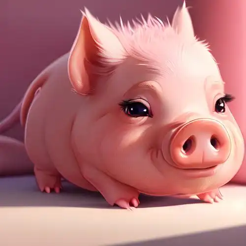 可爱的小粉猪头像