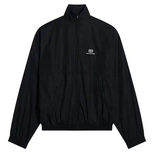 【包税】balenciaga/巴黎世家 21年秋冬新款 男士黑色棉质运动服夹克