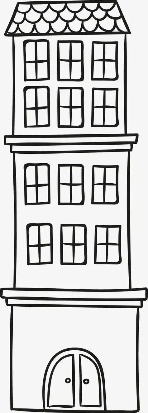 大楼简笔画科技大楼简笔画