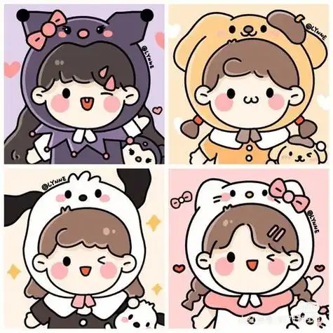 四人闺蜜头像可爱8