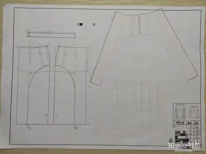 弧形分割裙育克裙制版笔记