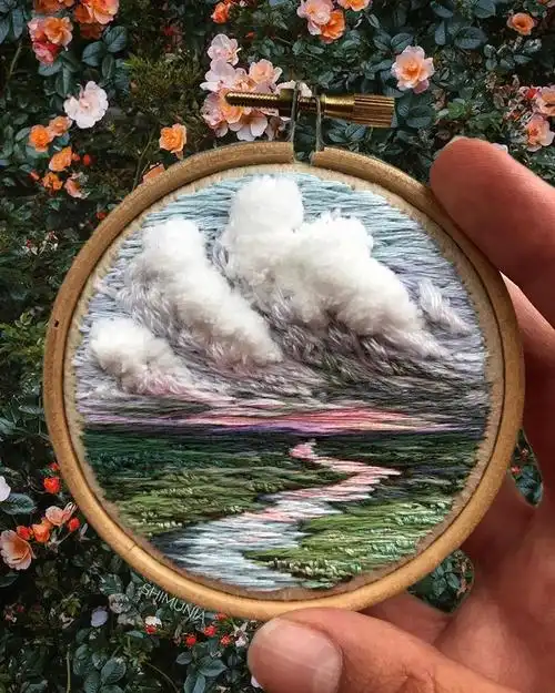 令人惊艳的手工艺作品用针线画出美景奇观