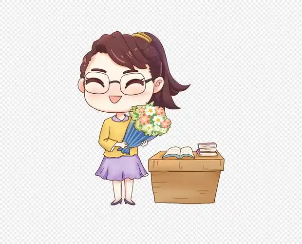 女教师卡通q版元素素材下载-正版素材400452340-摄图网