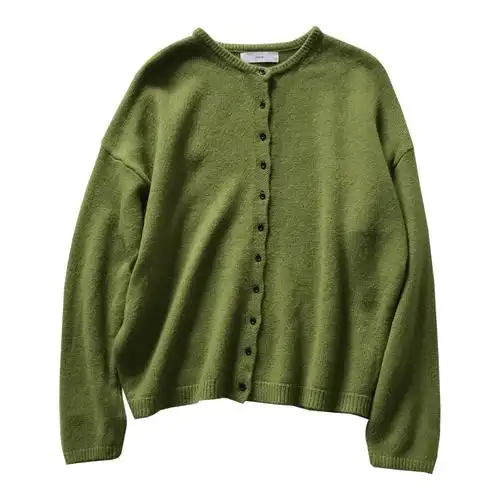 毛衣女宽松外穿秋冬2019新款韩版牛油果绿慵懒针织开衫外套女上衣