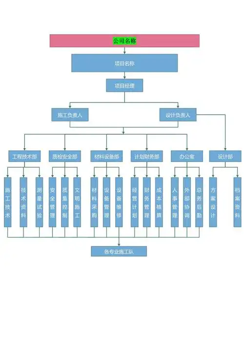 施工总承包项目组织结构图