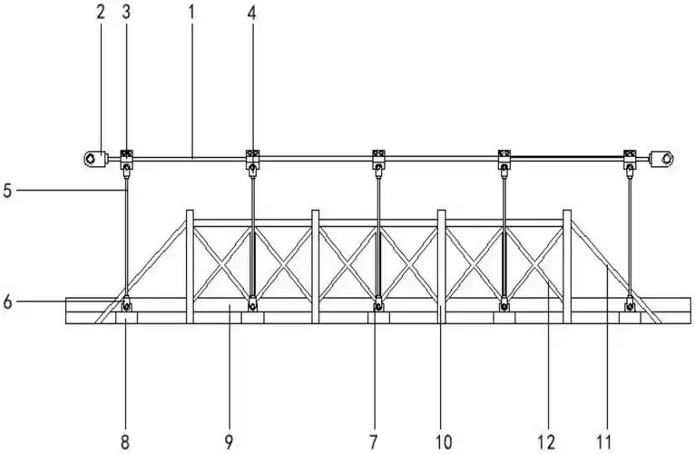 一种钢构人行悬索式吊桥