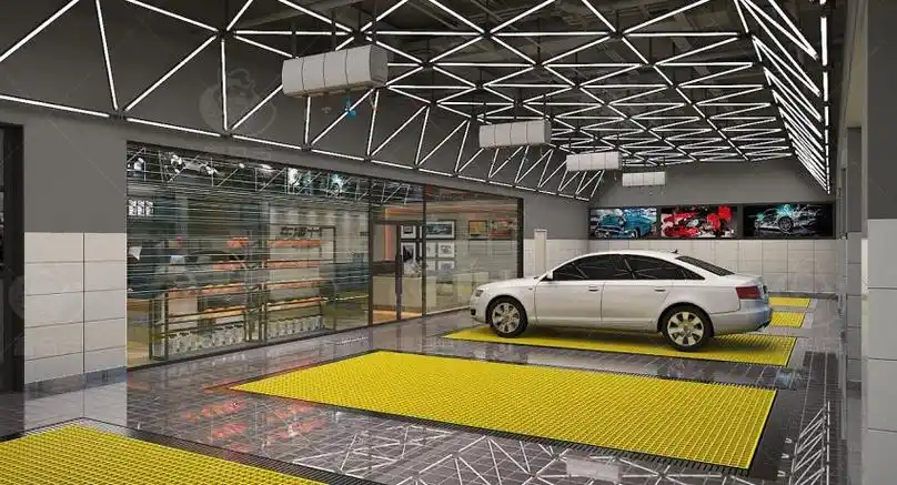 汽车美容店面设计效果图-富马克装饰
